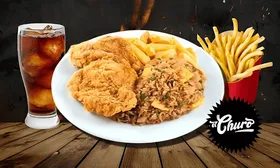 Combo Pollo Broaster con Arroz Chaufa + Papas Fritas y Gaseosa