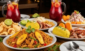 Combo Amazonico: Chaufa familiar, tacacho con Cecina familiar, Ceviche Mixto y más